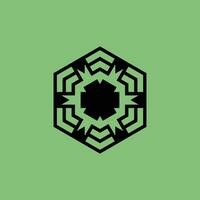 abstract modern hexagonal signal connection logo vector