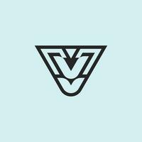 elegant stylish letter V monogram logo vector