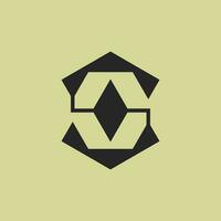 abstract elegant initial letter S luxury monogram logo vector