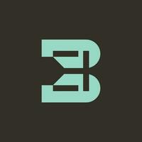 modern abstract initial letter B monogram logo vector