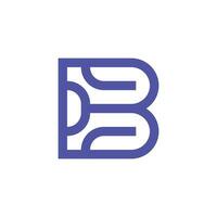 modern initial letter B network tech connection logo vector