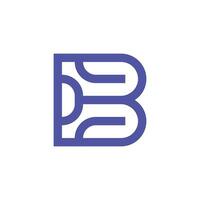 modern initial letter B network tech connection logo vector