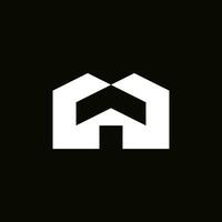 modern initial letter W house architectural logo vector