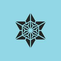 abstract modern star snowflake mandala elegant logo vector