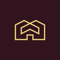 modern initial letter W house architectural logo vector