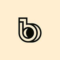 stylish elegant initial letter B monogram logo vector