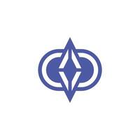 modern simple initial letter C and D diamond logo vector