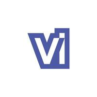 simple and modern letter V and I logo vector