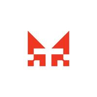 initial letter MT or TM link tech connection logo vector