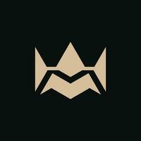 letter M abstract crown logo vector