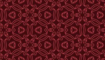 abstract geometric red maroon floral seamless pattern vector