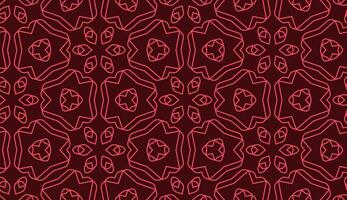 abstract geometric red maroon floral seamless pattern vector