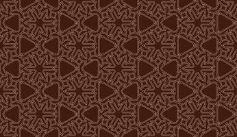 abstract symmetrical brown lines seamless pattern vector