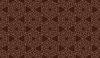 abstract symmetrical brown lines seamless pattern vector