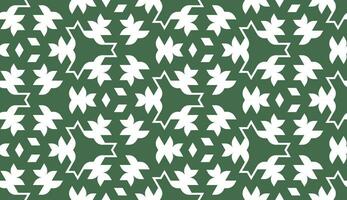 abstract geometric green floral seamless pattern vector