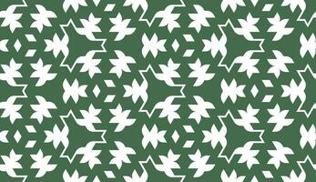 abstract geometric green floral seamless pattern vector