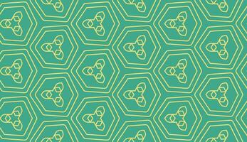 abstract geometric yellow line and green background seamless pattern vector
