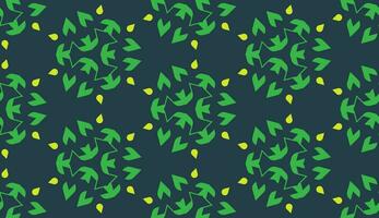 abstract natural green plants element seamless pattern vector