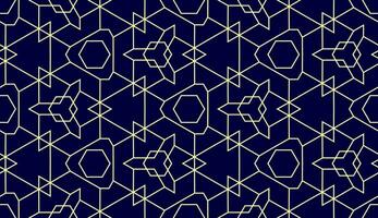 abstract elegant gold line blue background triangle seamless pattern vector