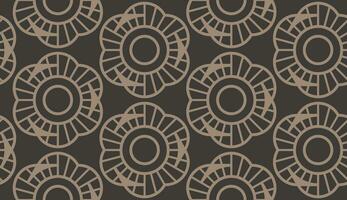 abstract chocolate or brown flower seamless pattern vector