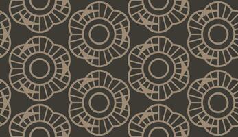 abstract chocolate or brown flower seamless pattern vector