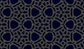 abstract geometric gold line and dark blue background seamless pattern vector