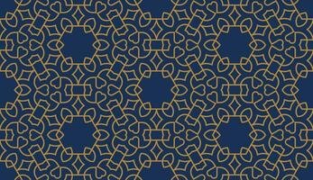 abstract elegant brown lines and dark blue seamless pattern vector