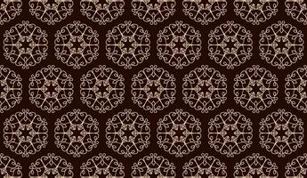 abstract luxury elegant cream and brown floral seamless pattern vector