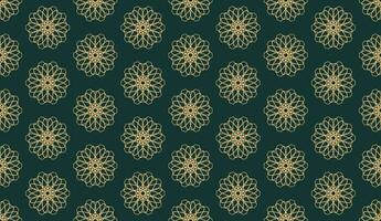 abstract luxury elegant yellow and dark green floral seamless pattern vector