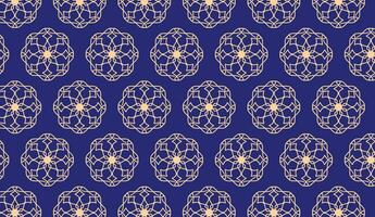 abstract luxury elegant peach and royal blue floral seamless pattern vector