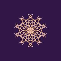 abstract pink and dark purple floral mandala logo. suitable for elegant and luxury ornamental symbol vector