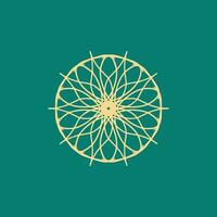 abstract light yellow and green floral mandala logo. suitable for elegant and luxury ornamental symbol vector