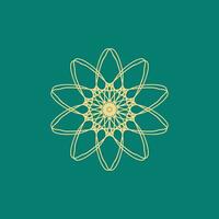 resumen ligero amarillo y verde floral mandala logo. adecuado para elegante y lujo ornamental símbolo vector