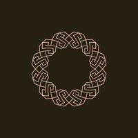 elegant circular ornamental frame emblem vector