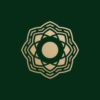 elegant and premium initial letter O symmetrical technology floral logo vector