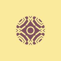 Initial letter O circle frame unique tribe pattern logo vector