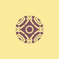 Initial letter O circle frame unique tribe pattern logo vector