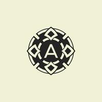 Initial letter A ornamental circle Uniting Artistic Flair with Modern Simplicity vector
