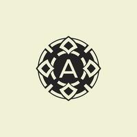 Initial letter A ornamental circle Uniting Artistic Flair with Modern Simplicity vector