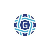 Initial letter G sphere logo Symbolize Global Connectivity vector