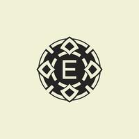 Initial letter E ornamental circle Uniting Artistic Flair with Modern Simplicity vector