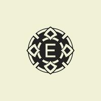 Initial letter E ornamental circle Uniting Artistic Flair with Modern Simplicity vector