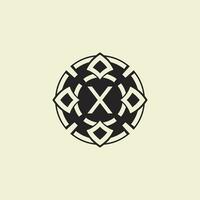 Initial letter X ornamental circle Uniting Artistic Flair with Modern Simplicity vector