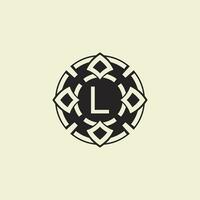 Initial letter L ornamental circle Uniting Artistic Flair with Modern Simplicity vector