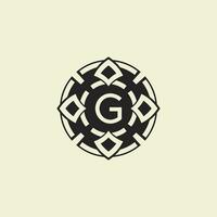 Initial letter G ornamental circle Uniting Artistic Flair with Modern Simplicity vector