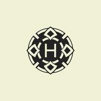 Initial letter H ornamental circle Uniting Artistic Flair with Modern Simplicity vector