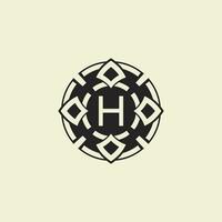 Initial letter H ornamental circle Uniting Artistic Flair with Modern Simplicity vector