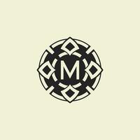 Initial letter M ornamental circle Uniting Artistic Flair with Modern Simplicity vector