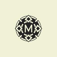 Initial letter M ornamental circle Uniting Artistic Flair with Modern Simplicity vector