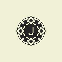 Initial letter J ornamental circle Uniting Artistic Flair with Modern Simplicity vector